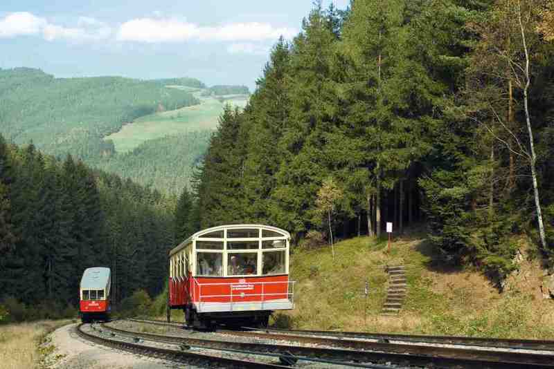 Steilstrecke der Oberweißbacher Bergbahn